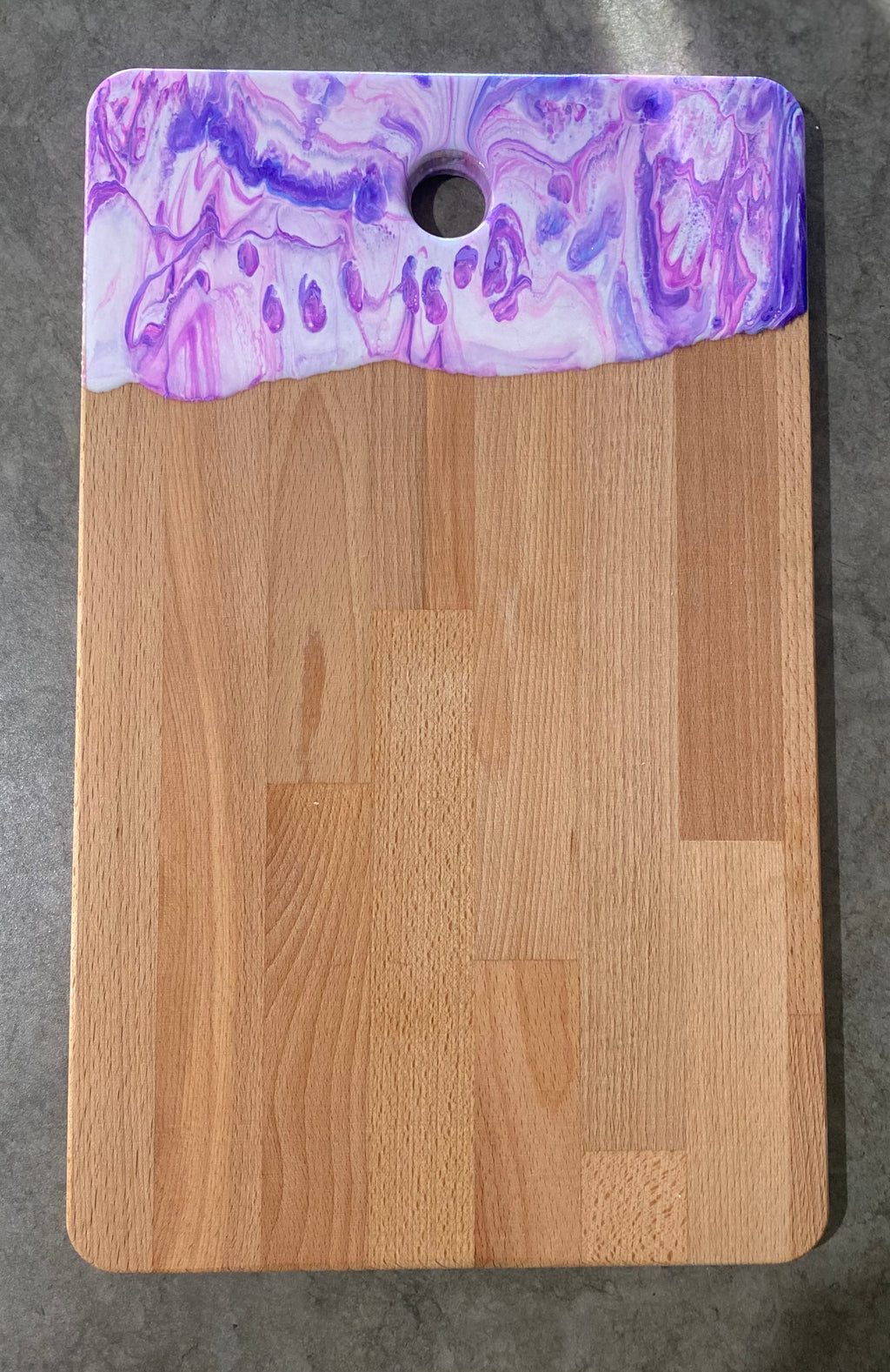 Large Resin Chopping board Purple & Pink
