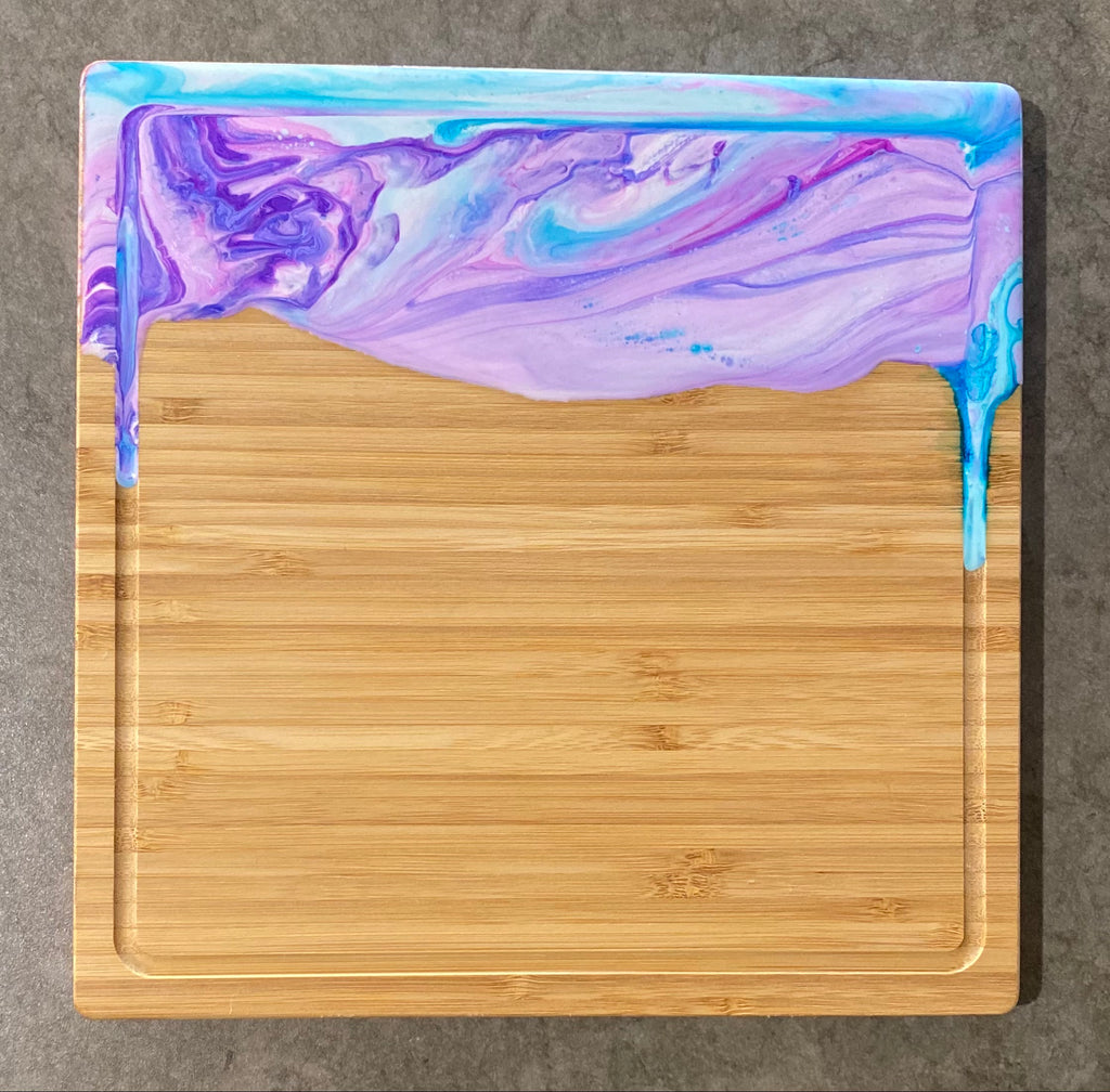 Small Resin Chopping board Purple & Blue